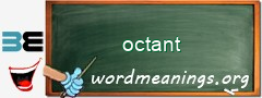 WordMeaning blackboard for octant